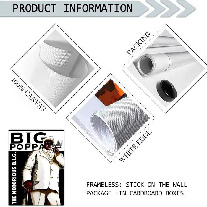 Biggie Smalls Le N-Notorious B.l.G. Peinture calligraphie HD toile affiche sans plis étanche tous les espaces décoration murale