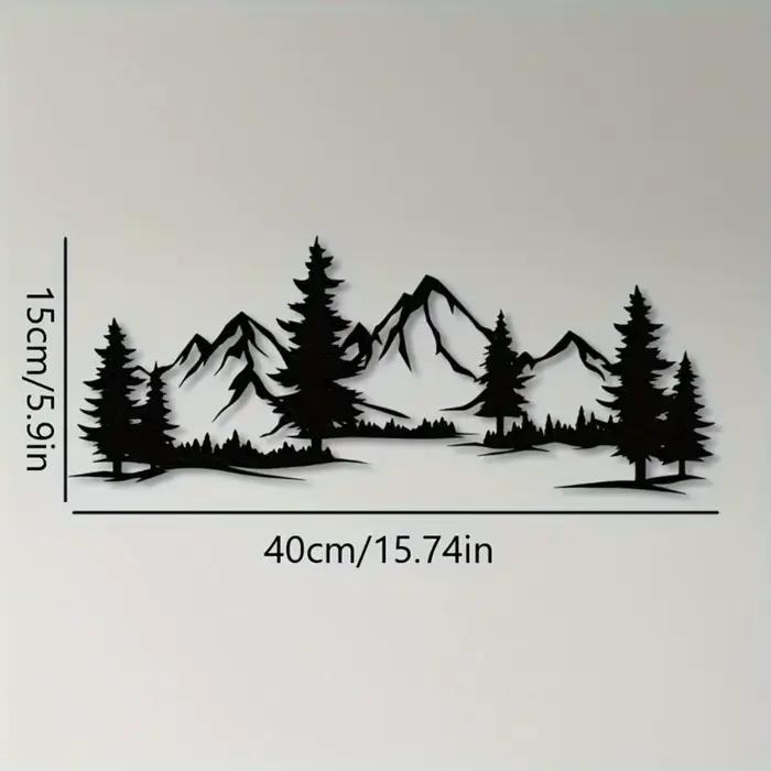Art mural en métal Woodland Mountain