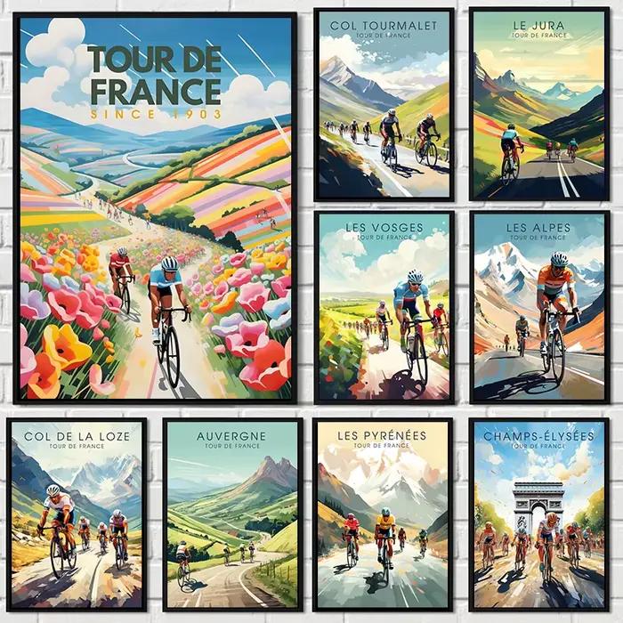 Affiche De vélo et cycliste Tour De France