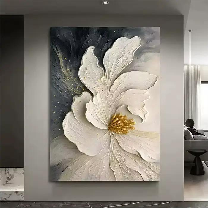 Belle toile d'art murale florale abstraite