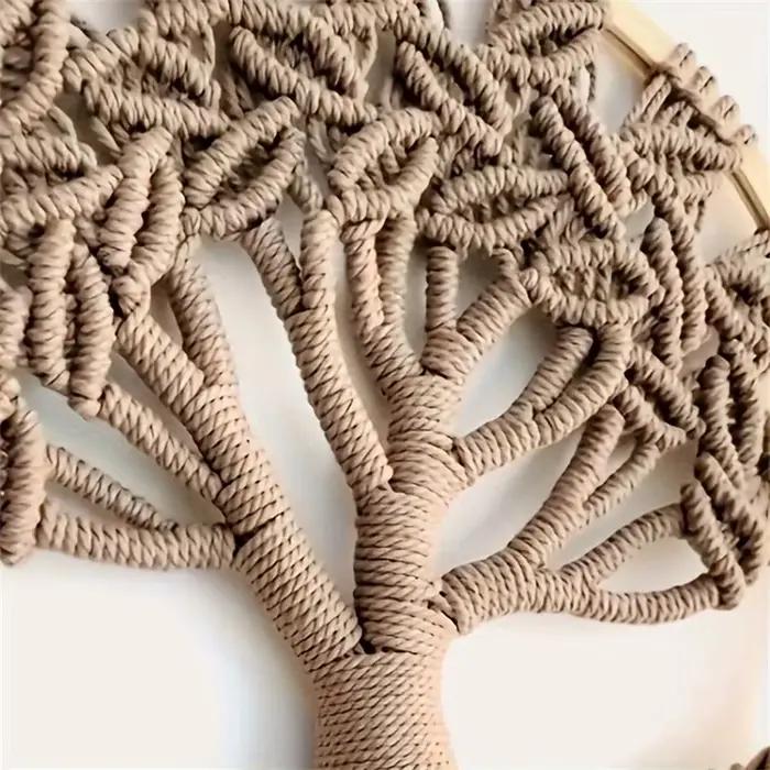 Mur en macramé tissé à la main
