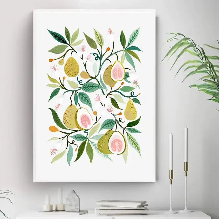 Affiches d'illustration de fruits modernes