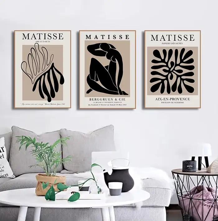 Affiches abstraites de ligne corporelle Matisse