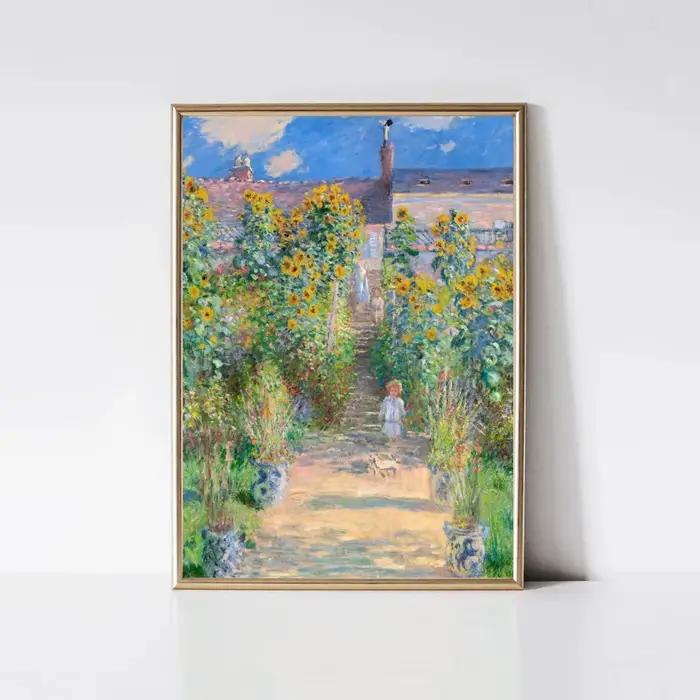 Affiches et impressions sur toile de paysages de jardin classiques de Claude Monet, impression sur toile, image d'art murale pour la décoration du salon