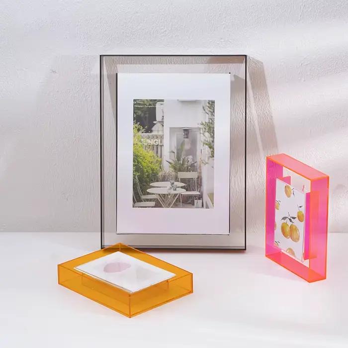 Cadre photo mural en acrylique irisé