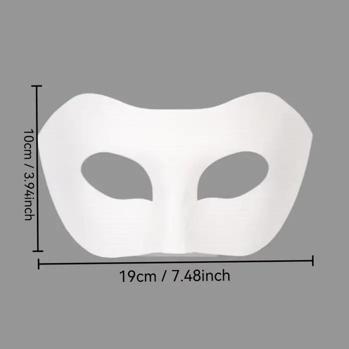 Lot de 5 masques de mascarade demi-visage vierges à peindre