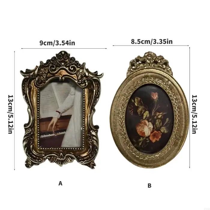Cadre Photo rétro, Mini cadre Photo orné Antique pour affichage table