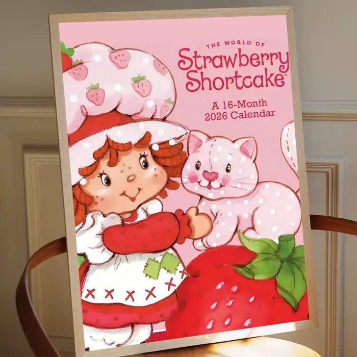 Affiches collantes de film de raccourci aux fraises de dessin animé
