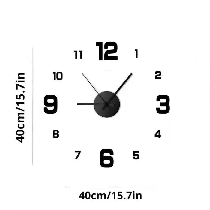 2024 horloge murale Design moderne grand 3D bricolage Quartz montre de mode acrylique miroir autocollant salon décorations pour la maison décor horloges