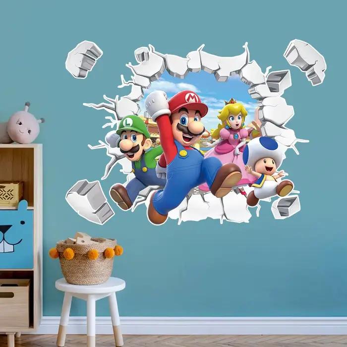 Sticker mural 3D Mario