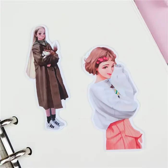 Autocollants 24 pièces dessin animé filles