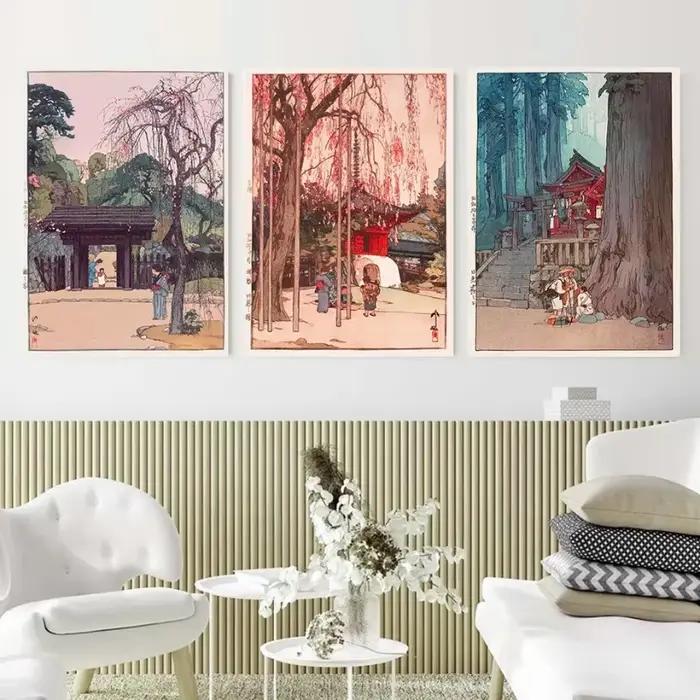 Affiche traditionnelle japonaise rétro ukiyo-e