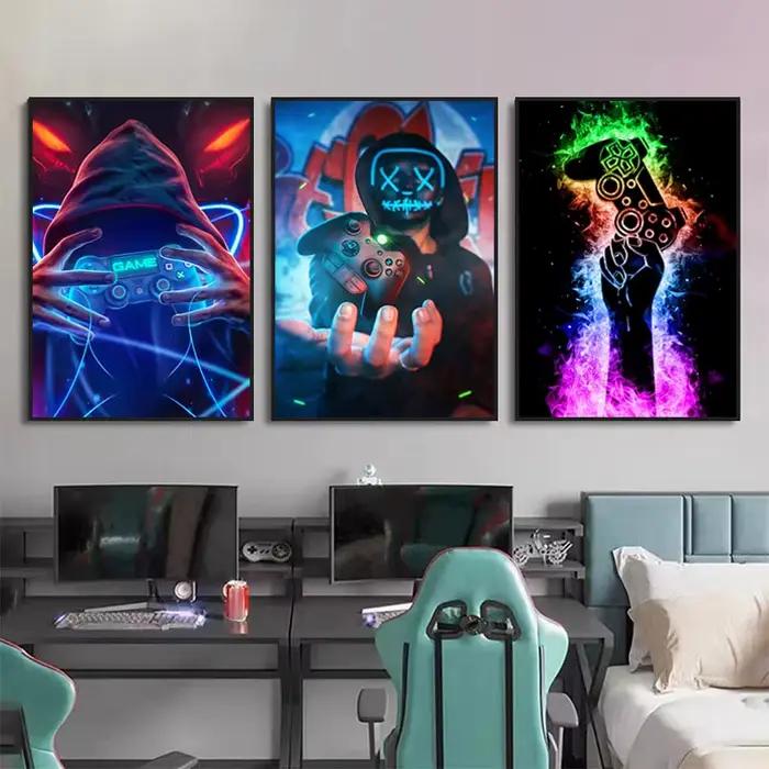 Tableaux, affiches et impressions sur toile style punk pour salle de jeux