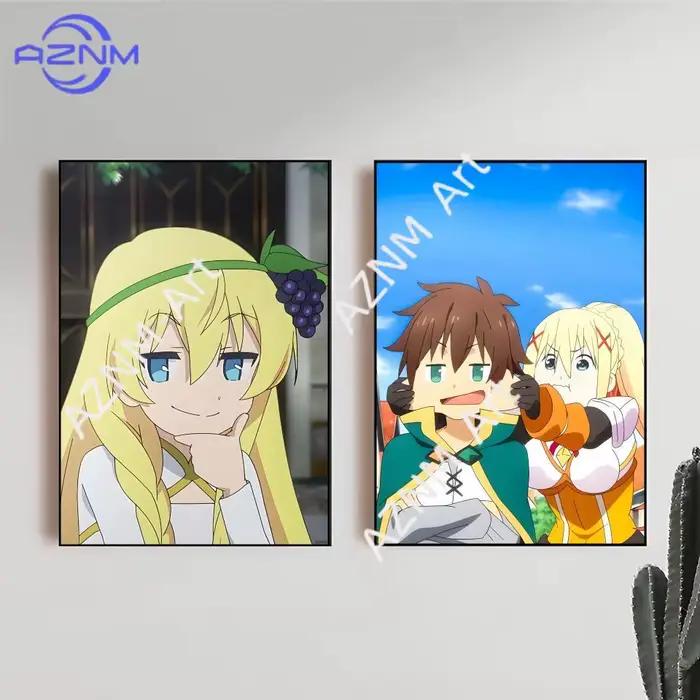 Affiche sur toile HD avec calligraphie et peinture d'anime japonais K-KonoSuba