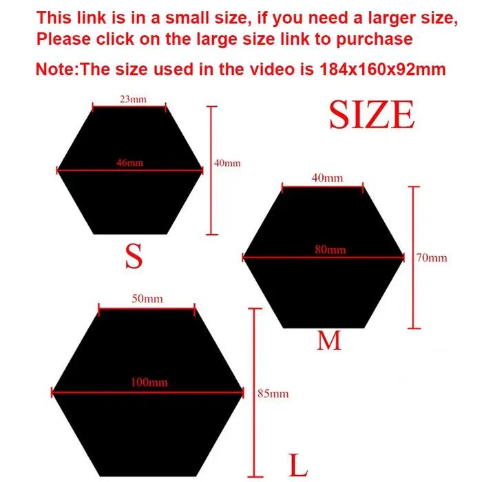 Autocollant mural miroir hexagonal 3D