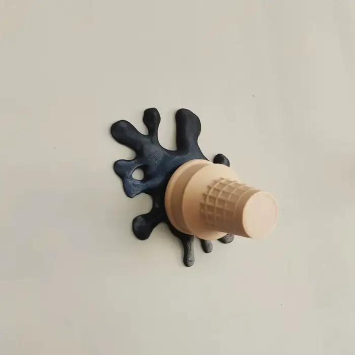 Décoration murale de crème glacée fondue