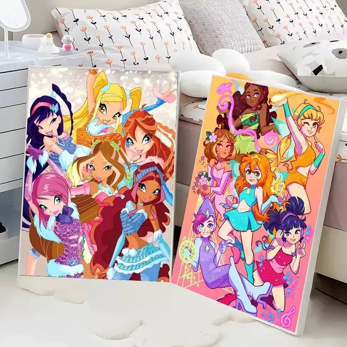 Affiches Anime W-Winxs, impression HD, décoration murale Vintage, pour la maison, la salle d'étude, 1 pièce