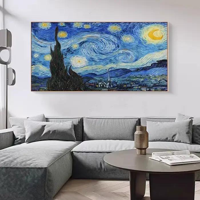 Impressionniste Monet Van Gogh peintures célèbres chambre décoration murale hôtel paysage toile affiches et impressions