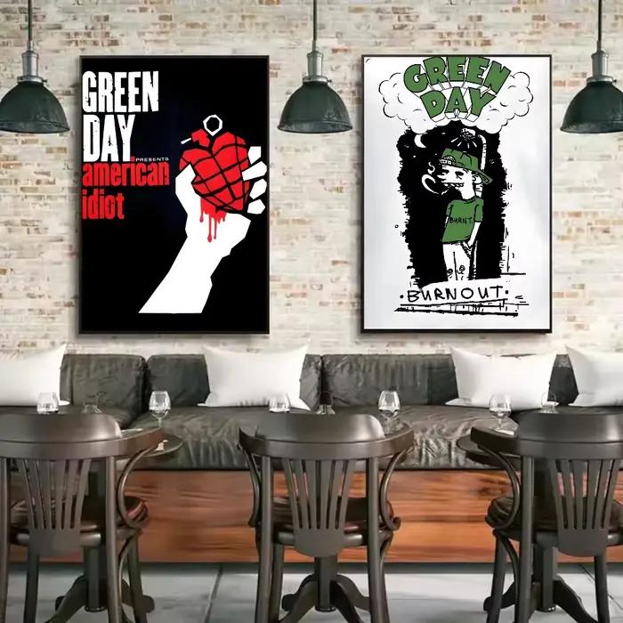 Affiche Vintage du groupe de Rock du jour vert