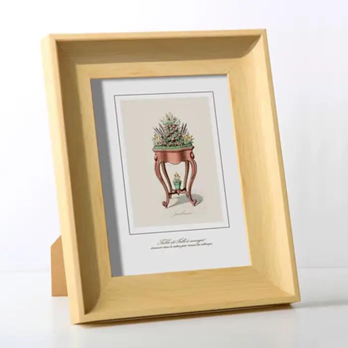 Cadre photo simple pour document en bois