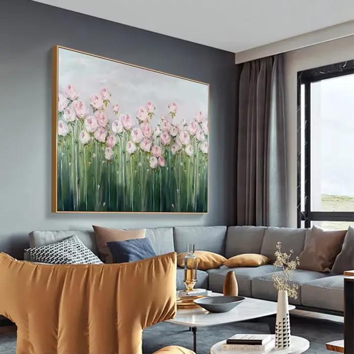 Peinture florale, décoration murale