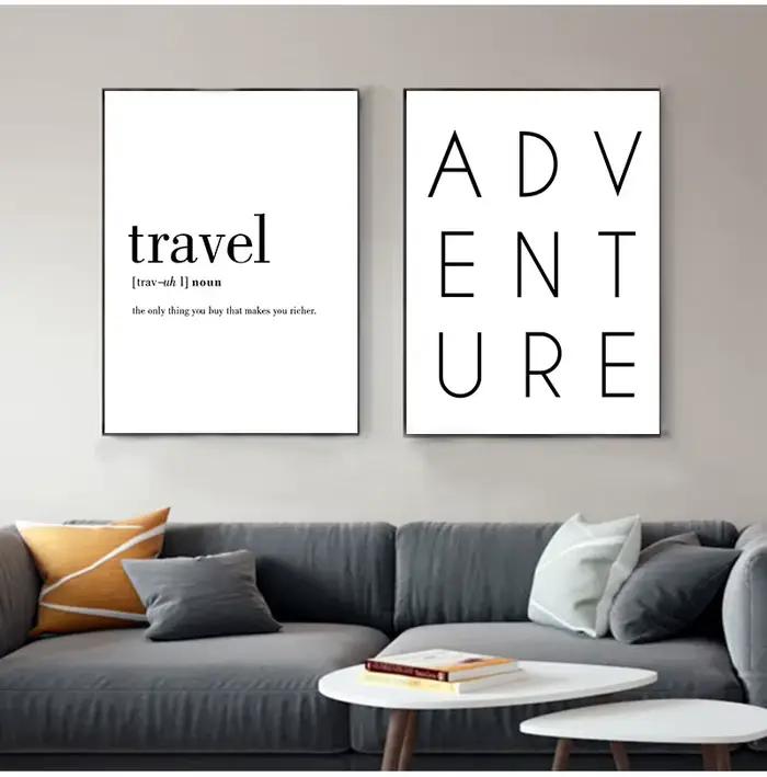 Affiches et imprimés de tableau de destin de carte d'airport
