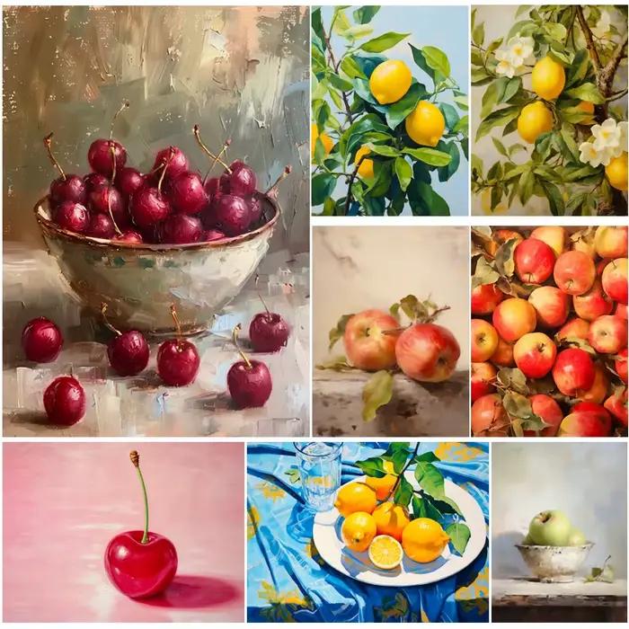 Affiche de peinture sur toile de citron