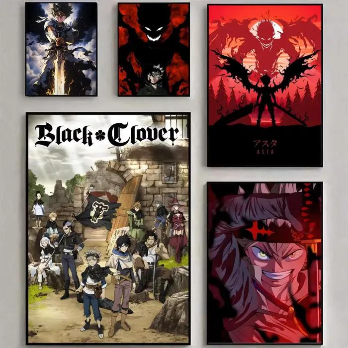 Affiche de trèfle noir Anime b
