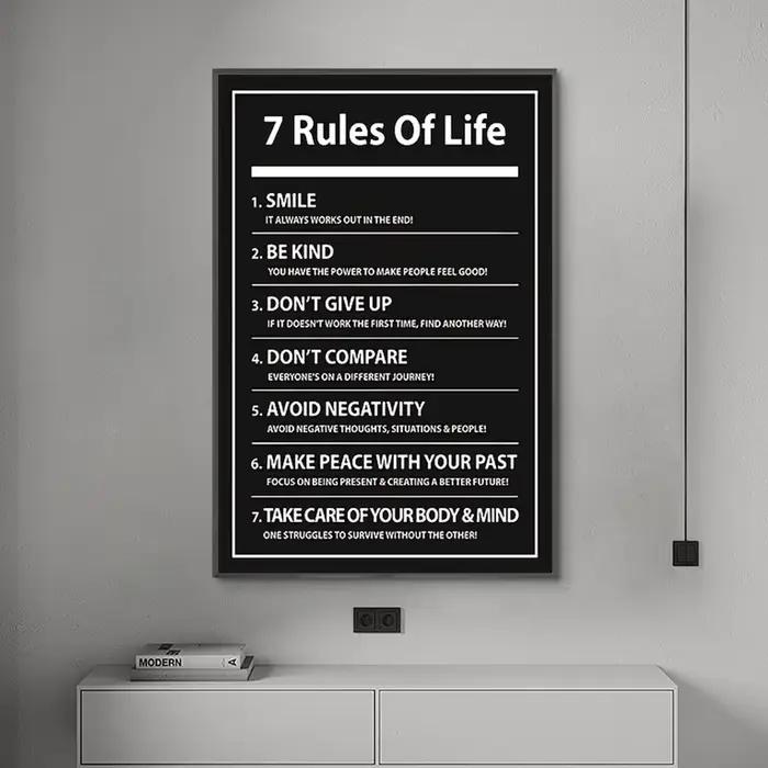 7 règles de vie: lettres inspirantes