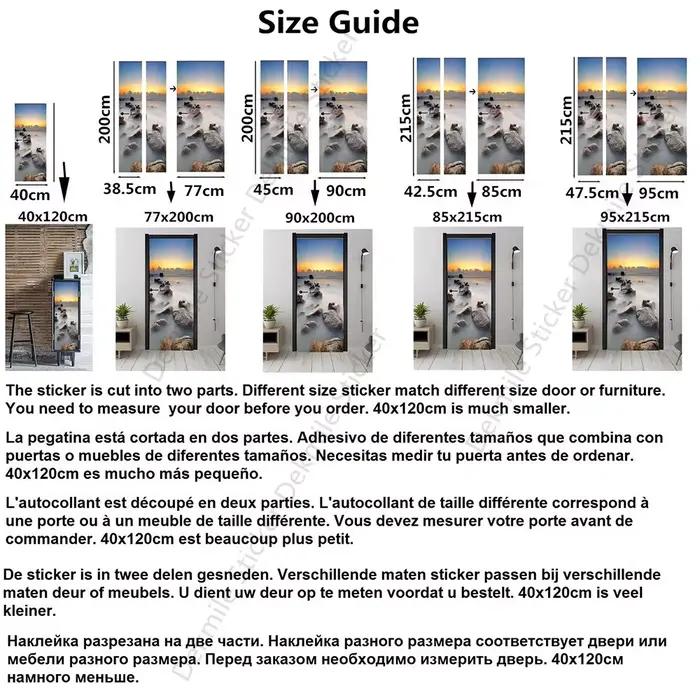 Autocollant de porte imitation bois
