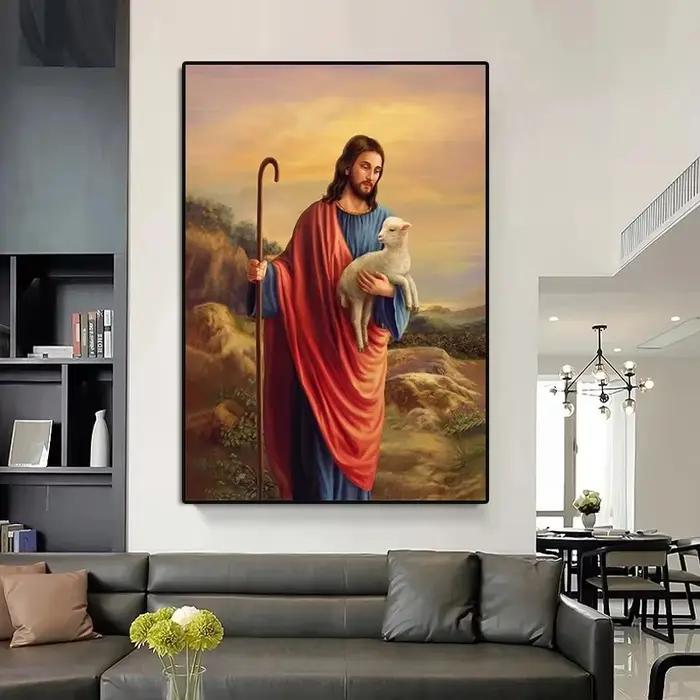 Toile de peinture esthétique dieu jésus chrétien jésus