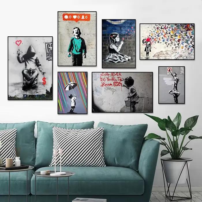 Banksy – peinture sur toile Graffiti