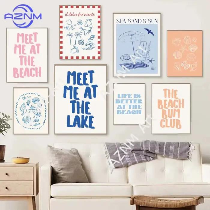 Affiche « Seashells Meet Me At The Beach »