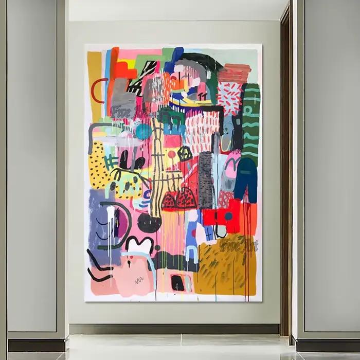 Toile acrylique colorée