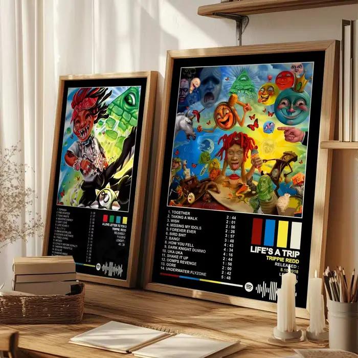 Pop chanteur T_Trippie R_Redd Album HD lin toile affiche mur Art imprime pour salon chambre bureau décoration de la maison cadeau