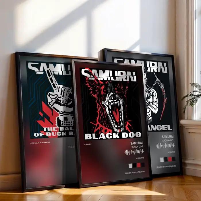 Cyberpunks – affiche de samouraï