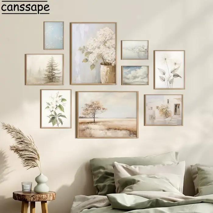 Peinture à l'huile de fleur blanche pour la décoration de salon