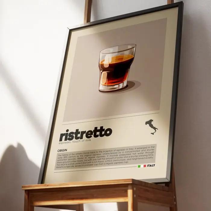 Affiche d'art de café minimaliste