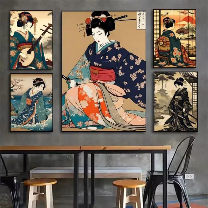 Affiche d'art de Geisha japonaise