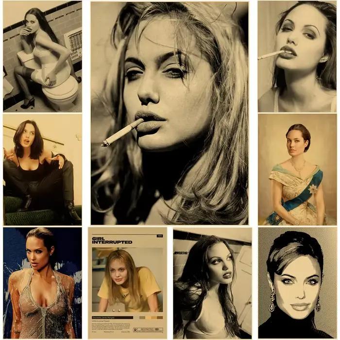 Angelina Jolie – affiche Vintage en papier Kraft