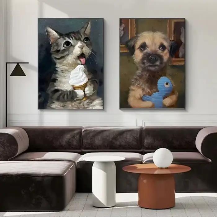 Affiche personnalisée avec animaux amusants