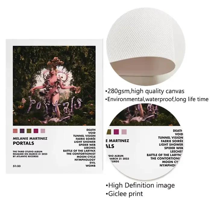 M-Melanie MMartinez 2023 nouvel Album de musique Portals chanteur étoile nordique esthétique Hip Hop affiche toile peinture mur Art décor à la maison