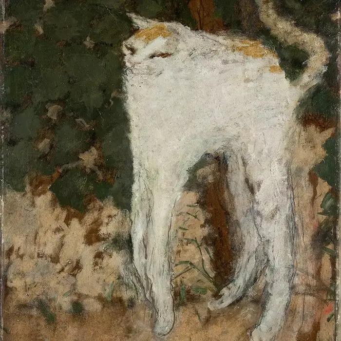 Pierre Bonnard Le Chat Blanc affiche d'exposition Meme