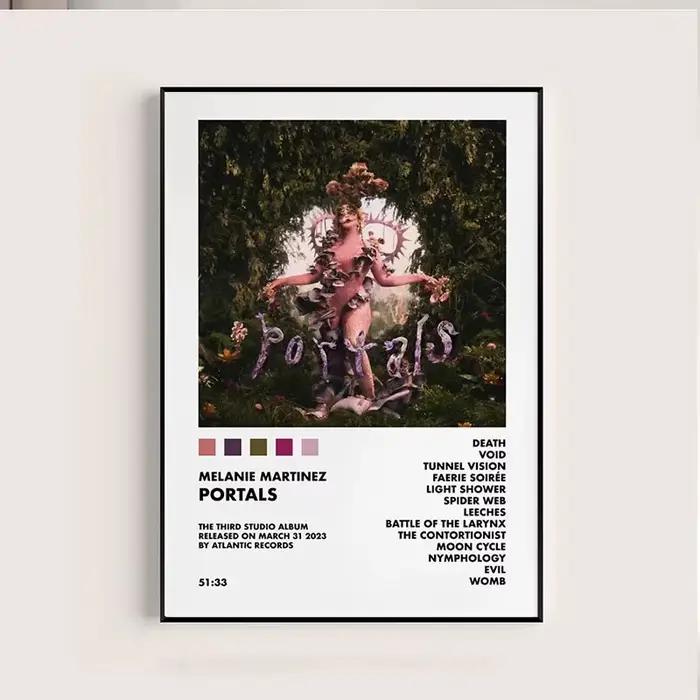 M-Melanie MMartinez 2023 nouvel Album de musique Portals chanteur étoile nordique esthétique Hip Hop affiche toile peinture mur Art décor à la maison