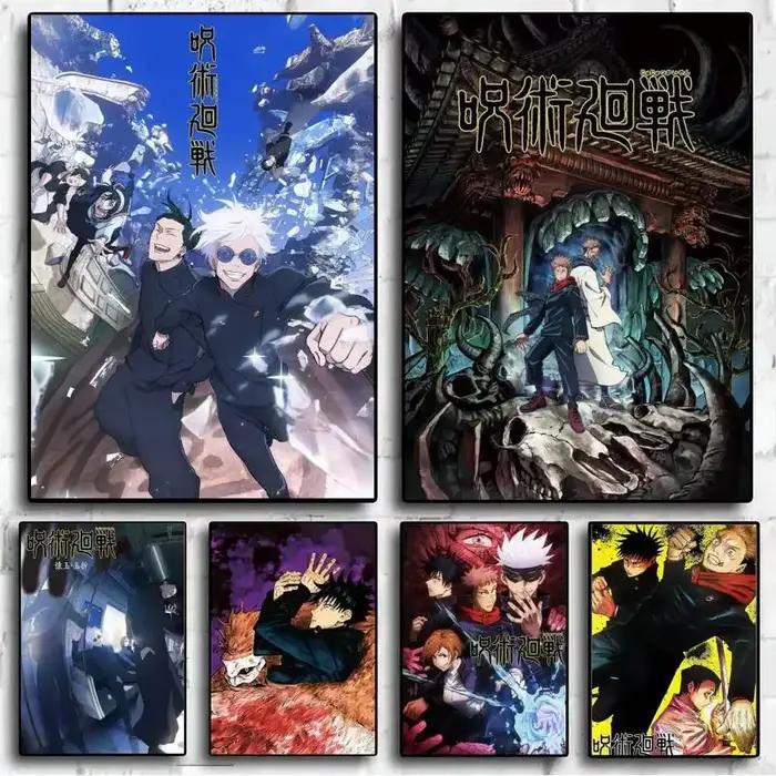 Affiche murale de dessin animé Jujutsu Kaisen