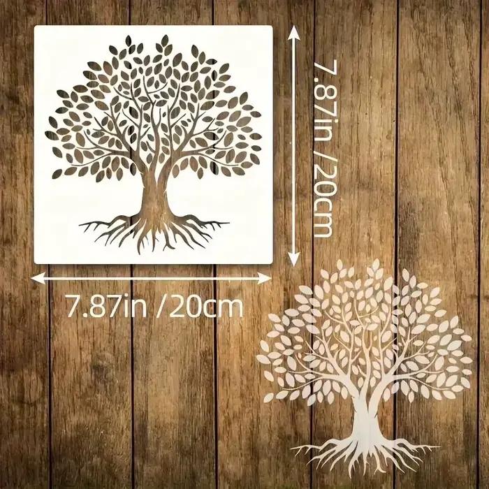 Lot de 7 pochoirs arbre de vie