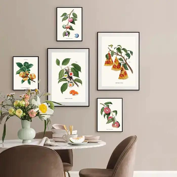 Affiches et impressions amusantes de plantes de hamburger de cuisine