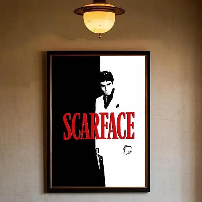 Affiche rétro du film classique S-Scarface