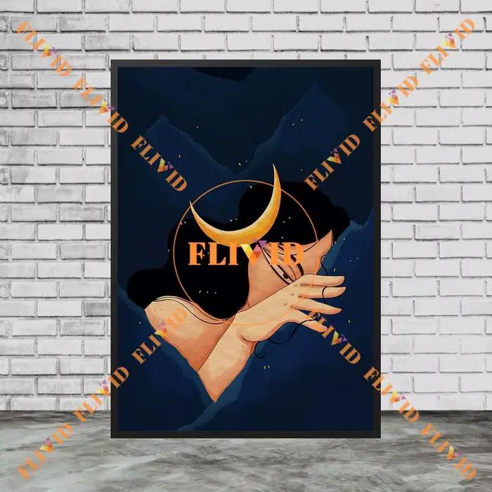 Affiche murale Vintage pour Portrait de fille et femme