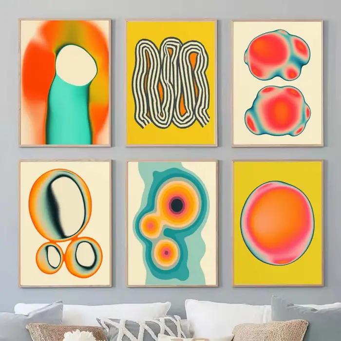 Formes géométriques psychédéliques abstraites modernes